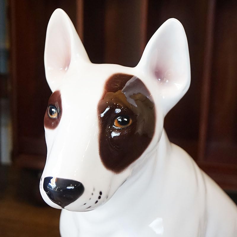 Amazon.co.jp: 犬 置物 ブルテリア 陶器製 陶犬 輸入雑貨 インテリア